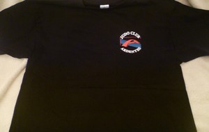 T-shirt 100% coton noir avec logo du club