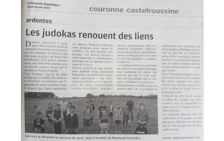 Jeudi 18 juin : le JC Ardentes dans la presse !