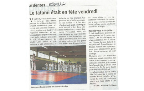 Un article dans la presse !