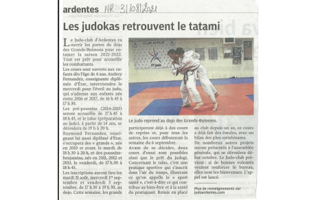 La presse annonce notre reprise !