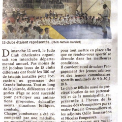 Notre interclubs est dans la presse !